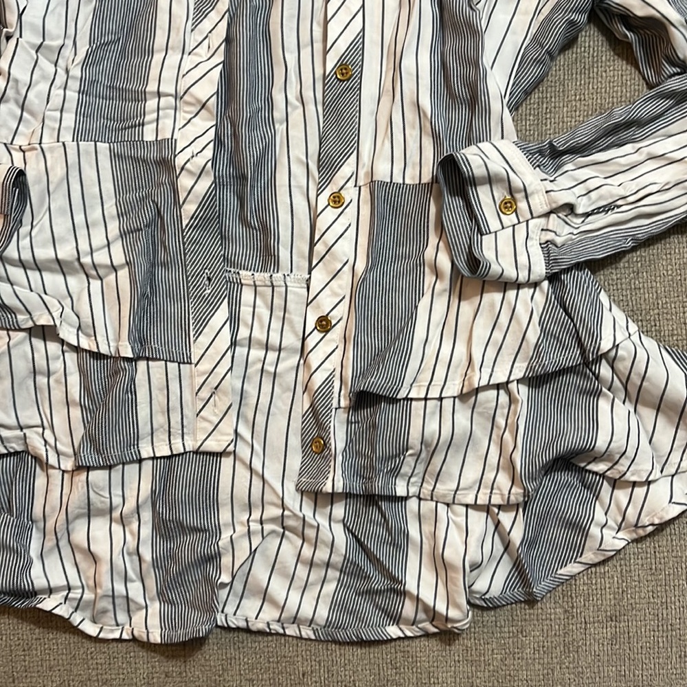 Donna Karan Ruffle Button Down Blouse - image 4